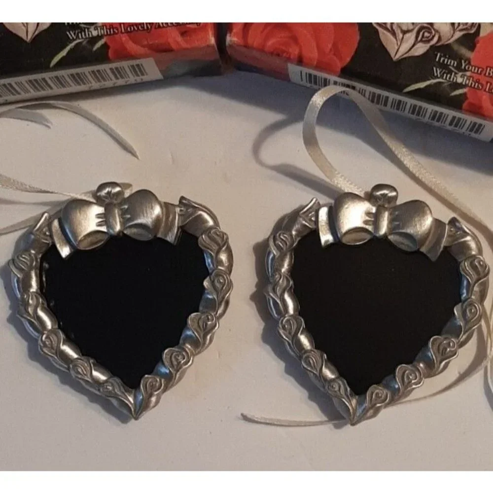 2 Longaberger Heart Basket Accessories Trim Frames Tie Ons 1998
